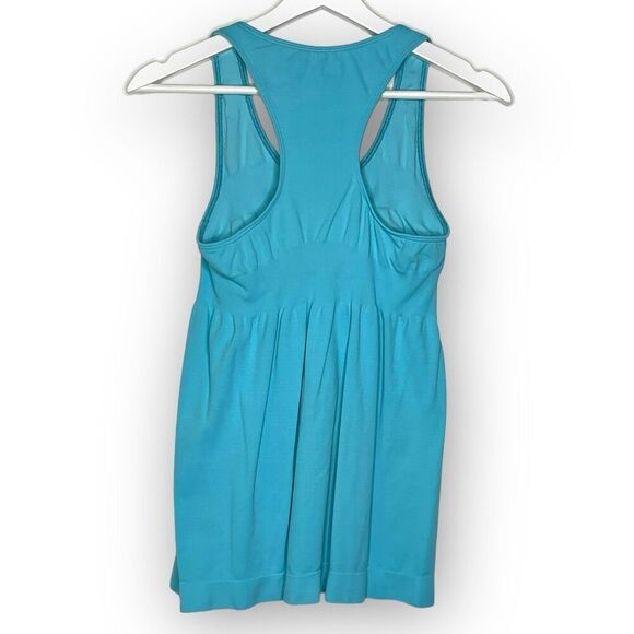 Athleta Racerback Tank Top Compression Flare Stretchy Blue Teal Women’s Medium - Picture 2 of 9